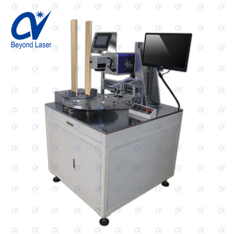 CO2多工位自動化旋轉(zhuǎn)激光打標(biāo)機1
