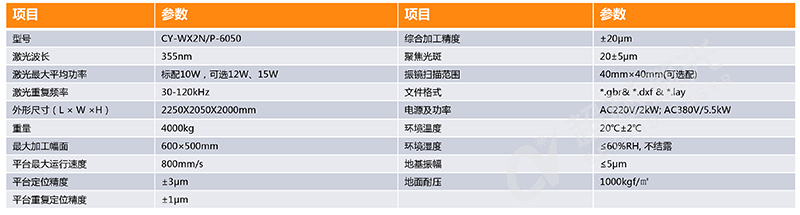 FPC外型雙工位激光切割機(jī)參數(shù)